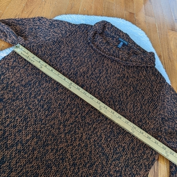 eileen FISHER funnel neck top marled knit sweater cowl mock neck nutmeg xl - Picture 10 of 12